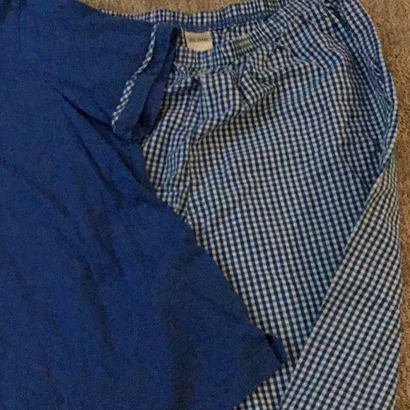 Blair Capri set-side pockets.Royal blue checked-PL - Picture 7 of 7